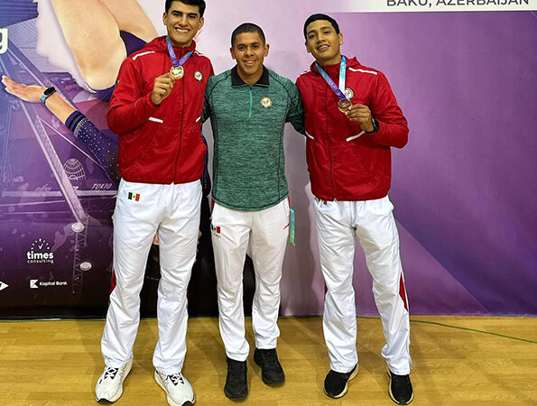 Bronce histórico en Copa del Mundo de Trampolín de Azerbaiyán