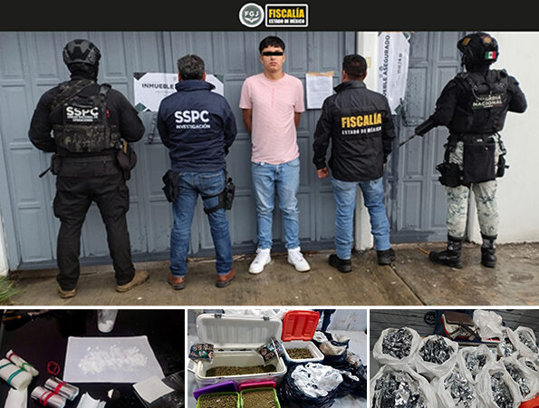 Catean inmueble en Ecatepec y aseguran 37 kilos de narcóticos