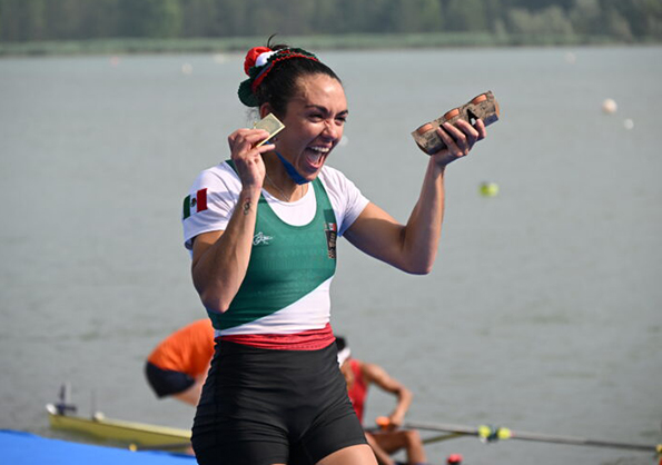 Kenia Lechuga, es oro para México en mundial de remo en Italia