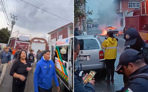 Pobladores de Atlautla se enfrentan a policías; acusan proteger a delincuentes