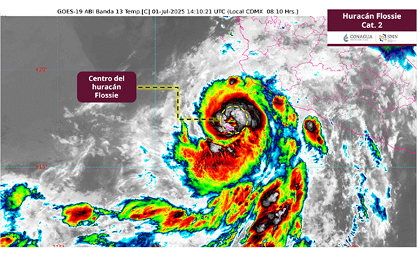 “Flossie” ya es huracán categoría 2