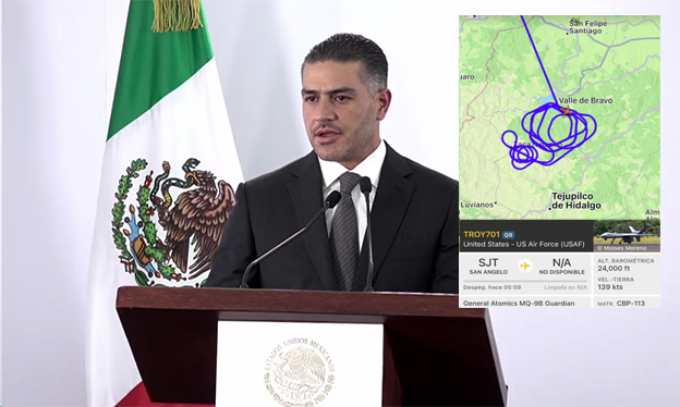 Confirma García Harfuch sobrevuelo de dron en el Edomex