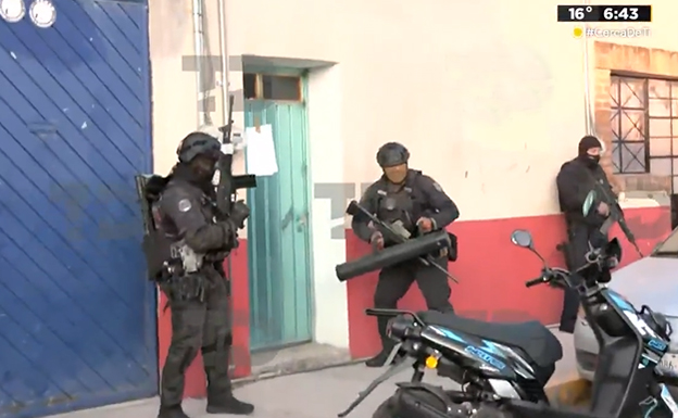 Operativo y cateo de la FEMDO en Otumba, Edomex