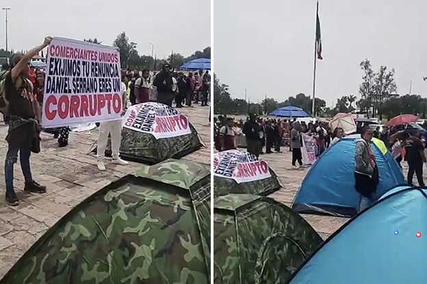 Con protestas contra alcalde, reciben a Delfina Gómez en Cuautitlán Izcalli