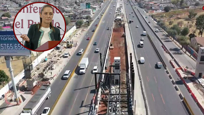 Ordena Sheinbaum corregir obras del Trolebús en Chalco; “la verdad no quedó muy bien”