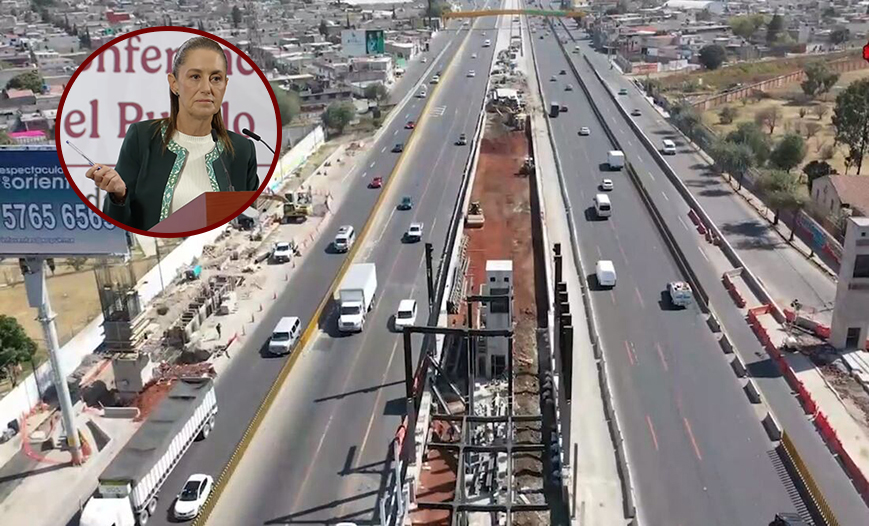 Ordena Sheinbaum corregir obras del Trolebús en Chalco; “la verdad no quedó muy bien”