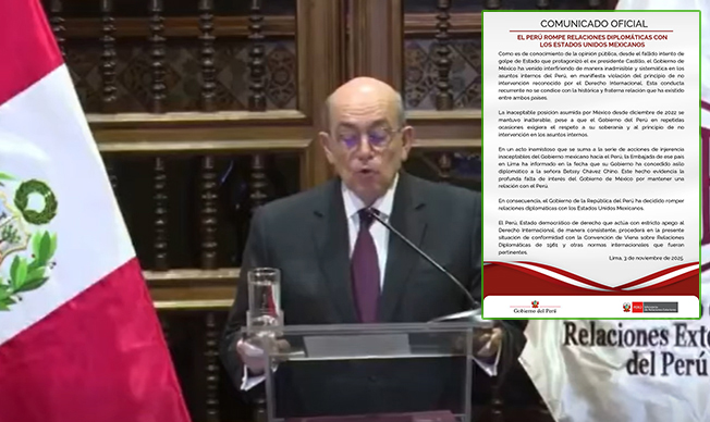 Rompe Perú, relaciones diplomáticas con México por “intervencionismo”