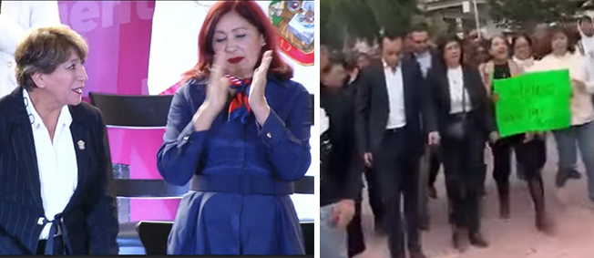 Altercado en Tecámac ante Delfina Gómez, evidencia rupturas en Morena