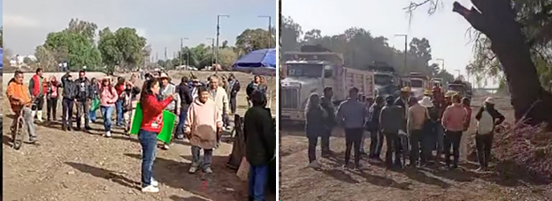 Vecinos de Teoloyucan bloquean obras de trenes interurbano y suburbano