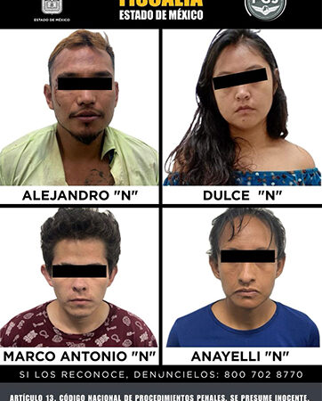 A proceso 4 homicidas extorsionadores en Naucalpan