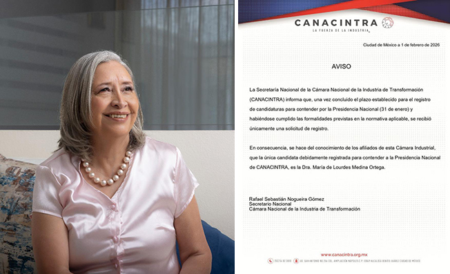 Ratifican a mexiquense en la Presidencia de la CANACINTRA