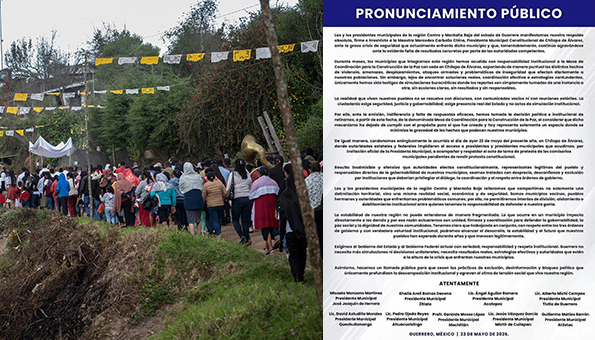 Ediles de Guerrero se retiran de Mesas de Paz, acusan simulación e inefectividad