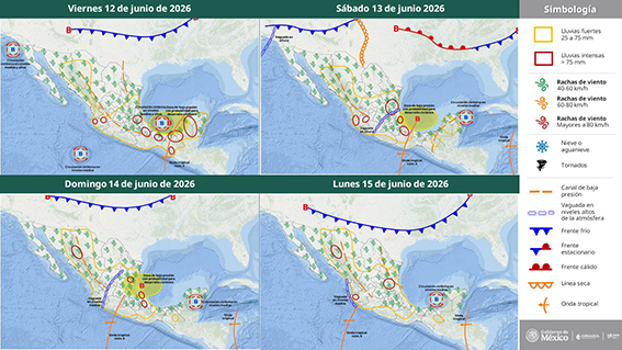 Lluvias muy fuertes arrastra la onda tropical 6; Edomex incluido