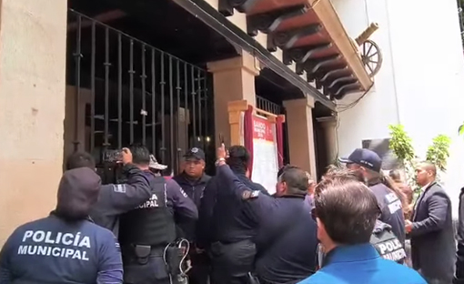 Manifestación policial en Villa de Carbón; exigen mando con experiencia