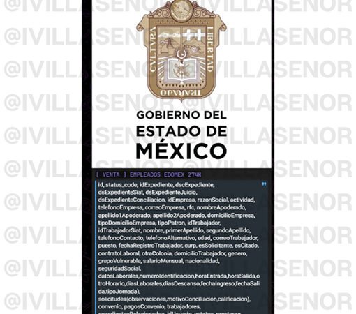 Grupo Hackero$, se atribuye posible filtración de datos de funcionarios del Edomex