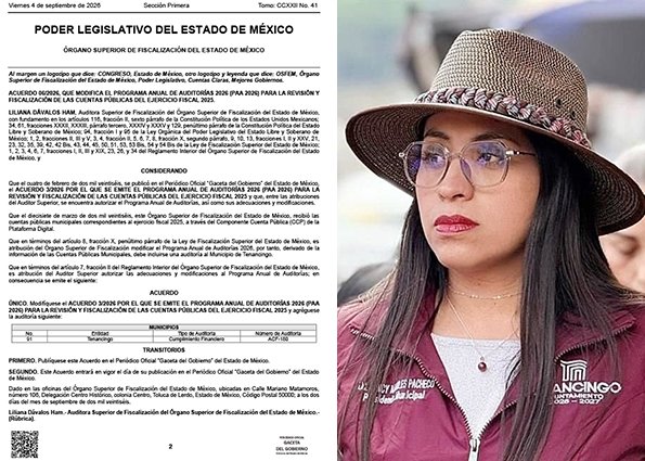 Modifica OSFEM programa de auditorías, incorpora al municipio de Tenancingo
