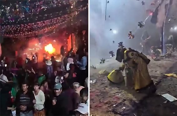 Fiesta patronal termina en explosión de pirotecnia en Ixtapaluca